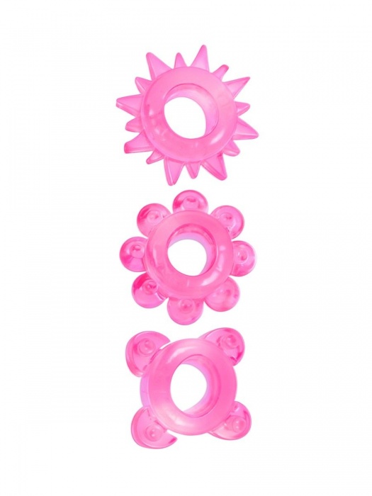 Комплект из 3 розовых эрекционных колец - Erowoman-Eroman - в Йошкар-Оле купить с доставкой