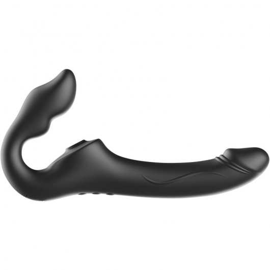 Черный безремневой страпон с 3 моторами - Ibiza - купить с доставкой в Йошкар-Оле