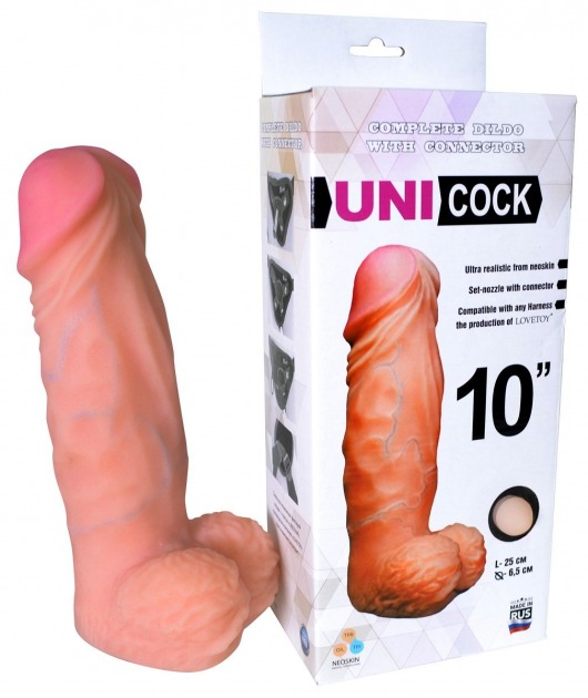 Фаллическая насадка Харнесс UNICOCK 10  - 25 см. - LOVETOY (А-Полимер) - купить с доставкой в Йошкар-Оле