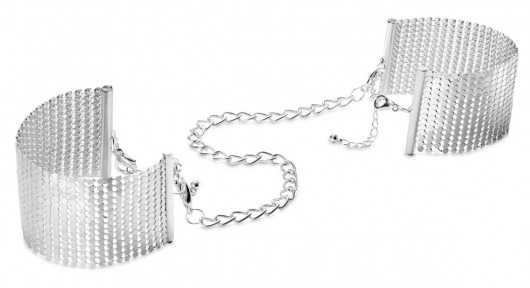 Серебристые наручники-браслеты Desir Metallique Handcuffs - Bijoux Indiscrets - купить с доставкой в Йошкар-Оле