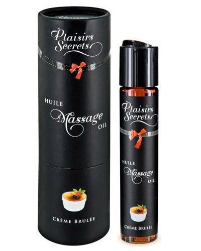 Массажное масло с ароматом крем брюле Huile de Massage Gourmande Creme Brulée - 59 мл. - Plaisir Secret - купить с доставкой в Йошкар-Оле