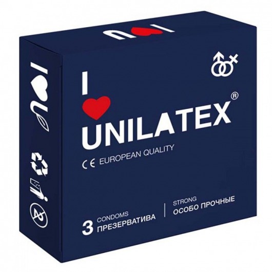 Ультрапрочные презервативы Unilatex Extra Strong - 3 шт. - Unilatex - купить с доставкой в Йошкар-Оле