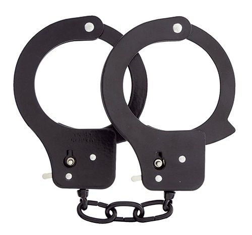 Чёрные наручники из листового металла BONDX METAL CUFFS BLACK - Dream Toys - купить с доставкой в Йошкар-Оле