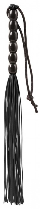 Чёрная мини-плеть из резины Rubber Mini Whip - 22 см. - Blush Novelties - купить с доставкой в Йошкар-Оле