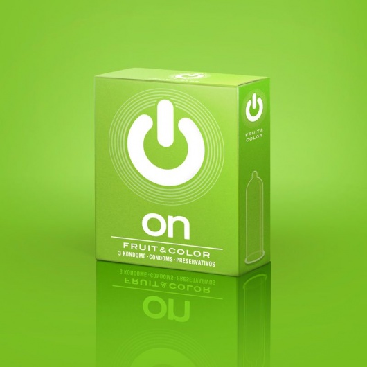 Цветные ароматизированные презервативы ON) Fruit   Color - 3 шт. - ON) - купить с доставкой в Йошкар-Оле