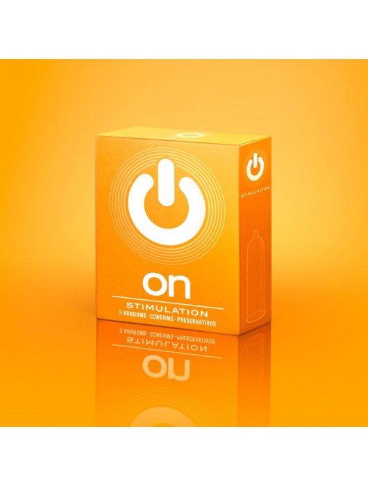 Презервативы ON) Stimulation с точками - 3 шт. - ON) - купить с доставкой в Йошкар-Оле