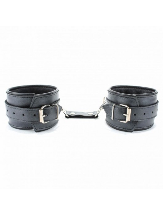 Наручники из гладкой кожи - БДСМ Арсенал - купить с доставкой в Йошкар-Оле
