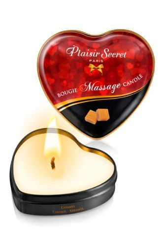 Массажная свеча с ароматом карамели Bougie Massage Candle - 35 мл. - Plaisir Secret - купить с доставкой в Йошкар-Оле