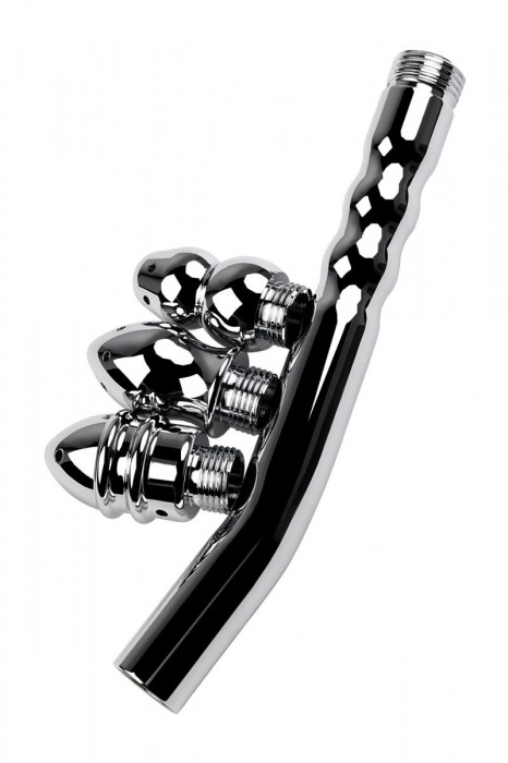 Металлический анальный душ с тремя насадками - ToyFa - купить с доставкой в Йошкар-Оле