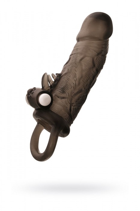 Чёрная насадка на пенис Toyfa XLover с вибрацией - ToyFa - в Йошкар-Оле купить с доставкой