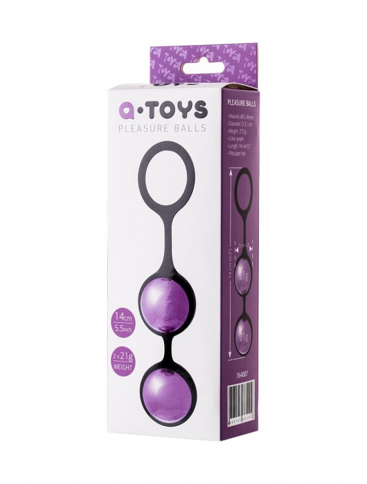 Фиолетово-черная вагинальные шарики TOYFA A-toys - A-toys