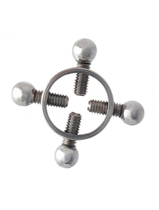 Серебристые зажимы для сосков на винтах - ToyFa - купить с доставкой в Йошкар-Оле