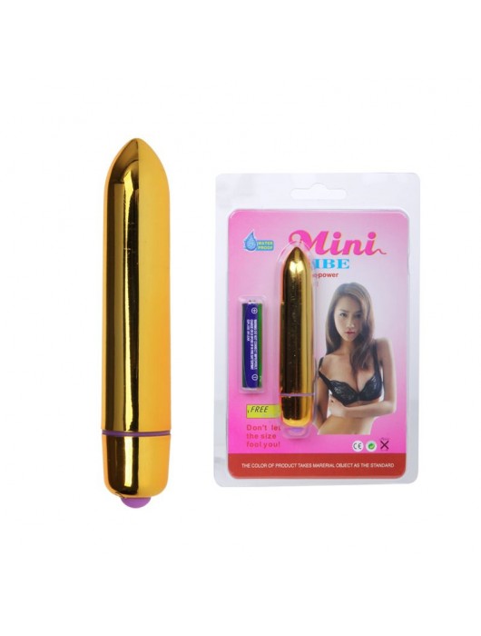 Золотистая водонепроницаемая вибропулька - Baile