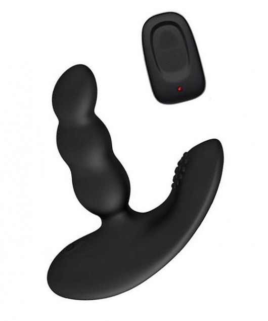 Черный силиконовый стимулятор простаты Levett Nitoc с пультом ДУ - Levett - в Йошкар-Оле купить с доставкой