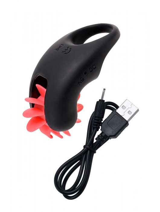 Чёрно-красное эрекционное виброкольцо Erotist - Erotist Adult Toys - в Йошкар-Оле купить с доставкой