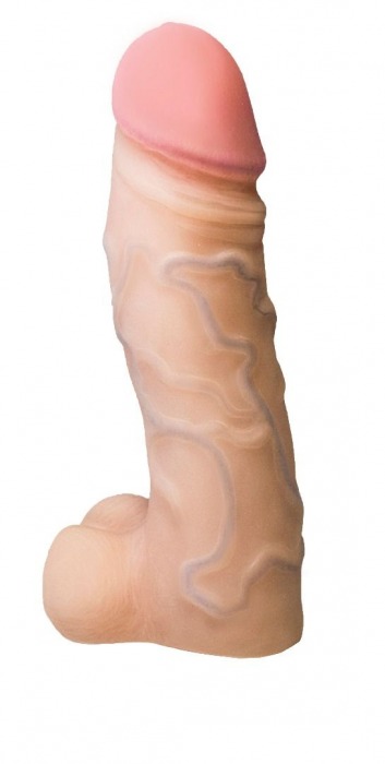 Реалистичная насадка с мошонкой REAL Standard - 15,5 см. - LOVETOY (А-Полимер) - купить с доставкой в Йошкар-Оле
