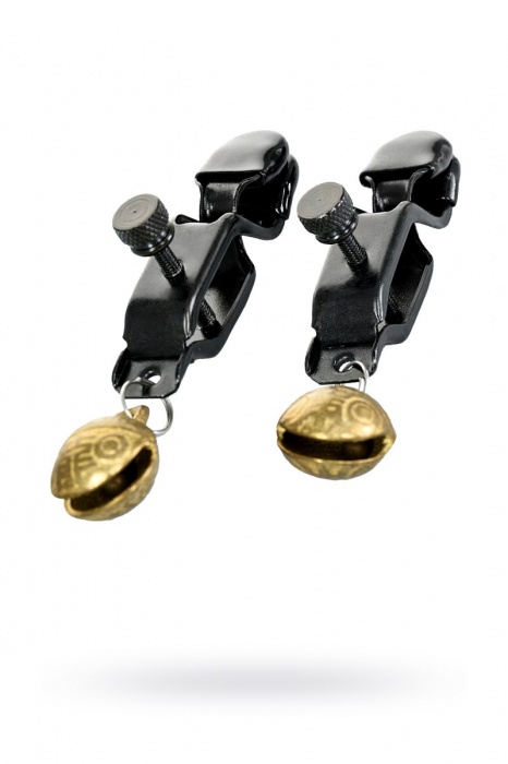 Черно-золотистые зажимы для сосков TOYFA Theatre - ToyFa - купить с доставкой в Йошкар-Оле