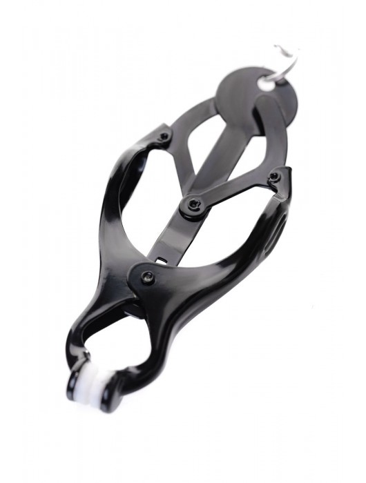 Черно-серебристые зажимы для сосков с кольцом для пениса TOYFA Metal - ToyFa - купить с доставкой в Йошкар-Оле