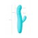 Голубой вибратор-ротатор с клиторальной стимуляцией Merry-Swi - 20,7 см. - JOS