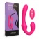 Розовый вибратор с клиторальным отростком и пультом ДУ- 19,6 см. - I-MOON купить в Йошкар-Оле с доставкой в Orgasmix.ru Розовый вибратор с клиторальным отростком и пультом ДУ- 19,6 см. - I-MOON